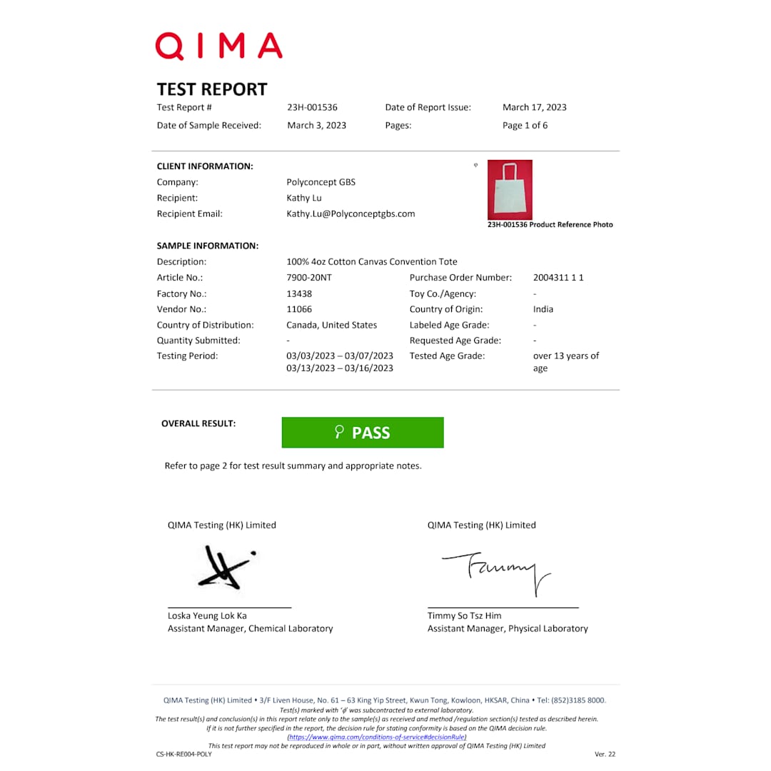 100% 4oz Cotton Canvas Convention Tote - 7900-20 Natural