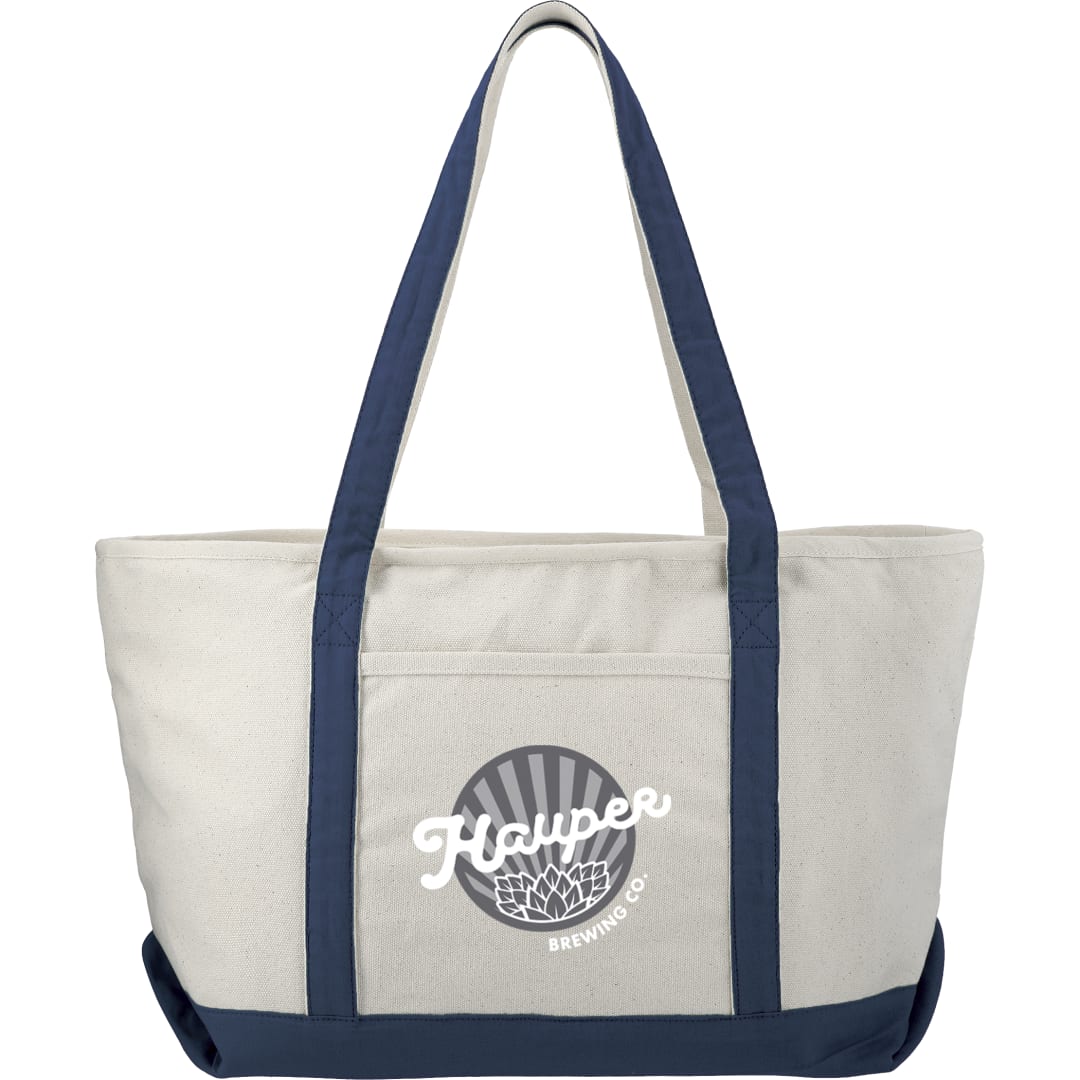 Baltic 18oz Cotton Canvas Zippered Tote - 7900-31 Blue