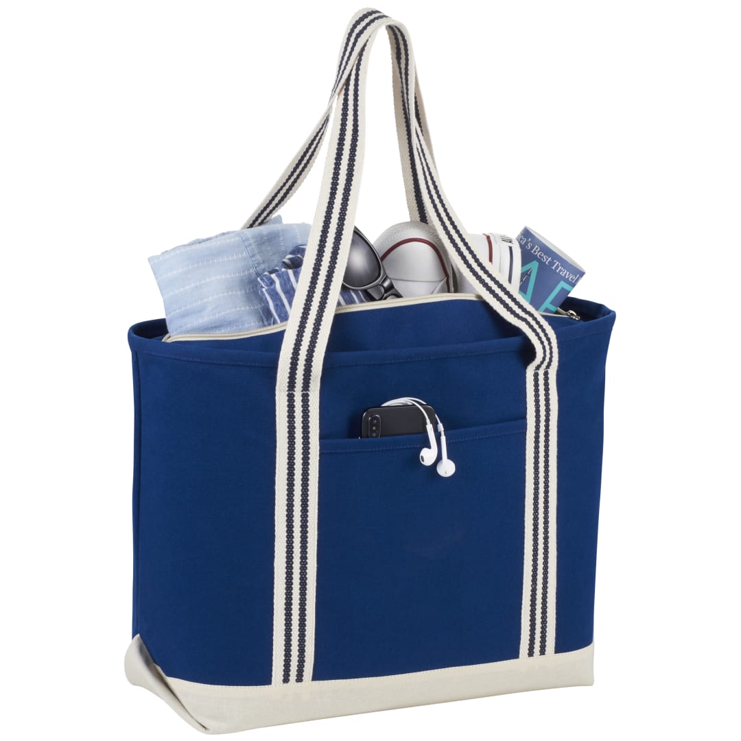  Atlantic Stripe 20oz Cotton Zippered Tote - 7900-32