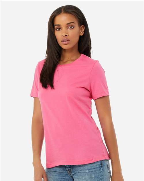 BELLA + CANVAS Women’s Relaxed Jersey Tee - 6400 Charity Pink
