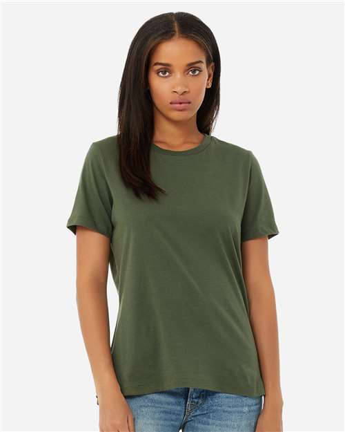BELLA + CANVAS Women’s Relaxed Jersey Tee - 6400 Military Green