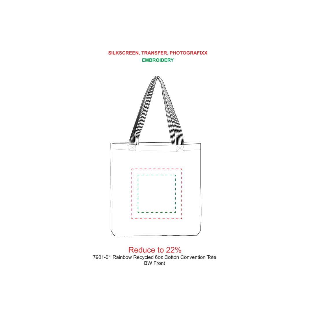 Rainbow Recycled 6oz Cotton Convention Tote - 7901-01 Natural