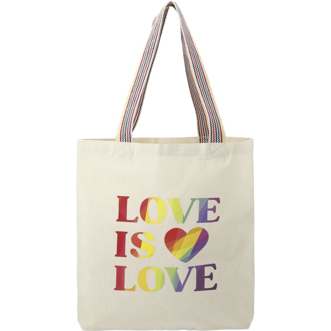 Rainbow Recycled 6oz Cotton Convention Tote - 7901-01 Natural