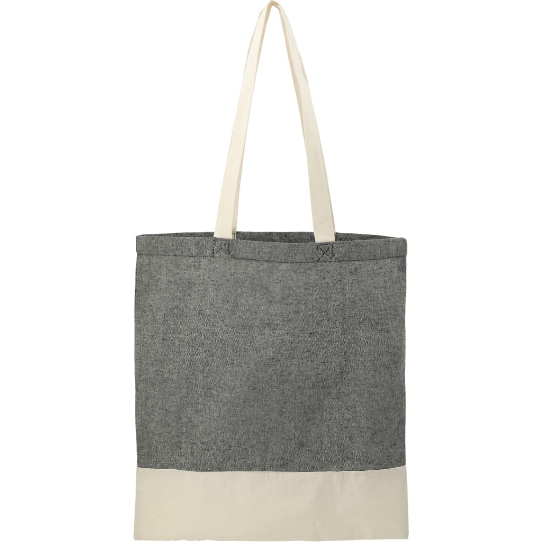 Split Recycled 5oz Cotton Twill Convention Tote - 7901-08 Black