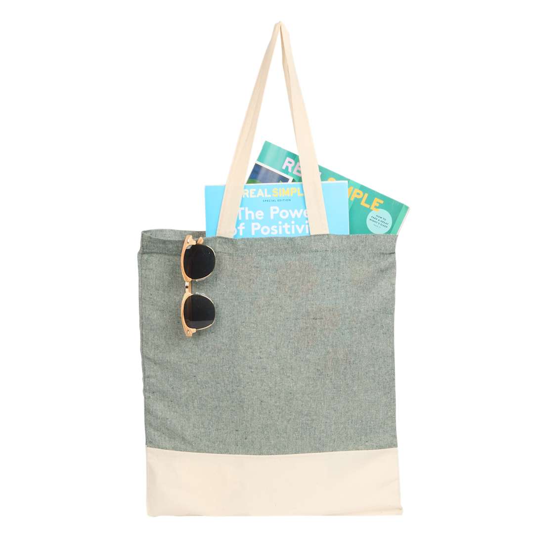Split Recycled 5oz Cotton Twill Convention Tote - 7901-08 Green