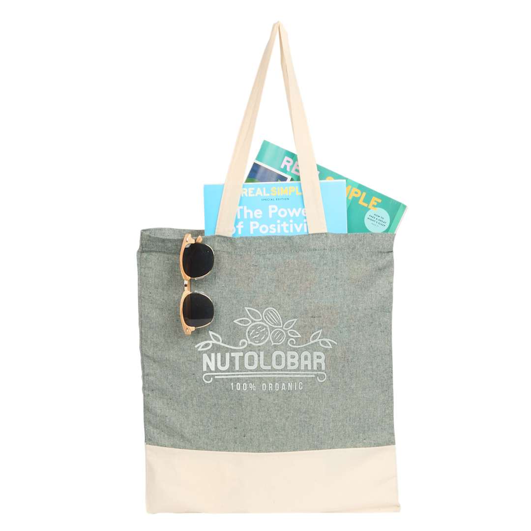 Split Recycled 5oz Cotton Twill Convention Tote - 7901-08 Green
