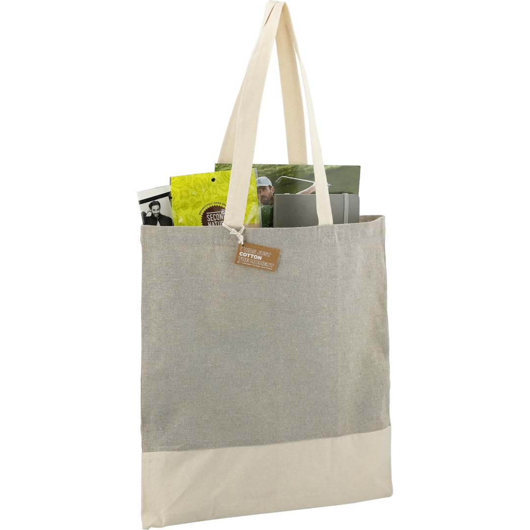 Split Recycled 5oz Cotton Twill Convention Tote - 7901-08 Gray