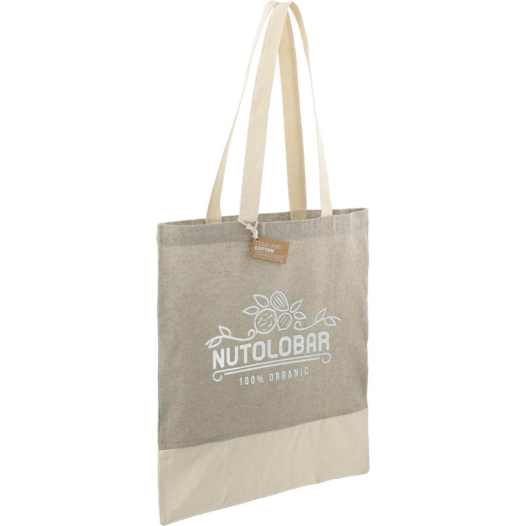 Split Recycled 5oz Cotton Twill Convention Tote - 7901-08 Gray