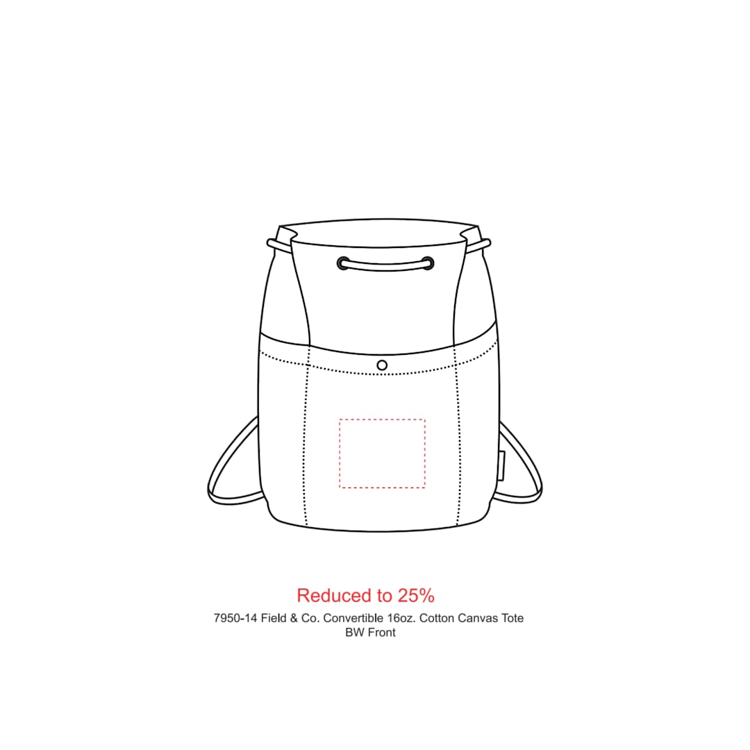 Field & Co. Field & Co. 16oz Cotton Canvas Convertible Tote - 7950-14 Gray