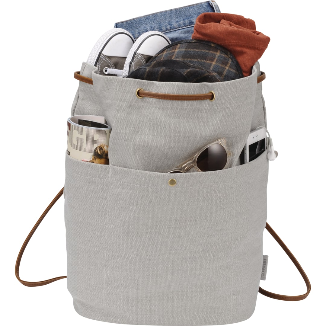 Field & Co. Field & Co. 16oz Cotton Canvas Convertible Tote - 7950-14 Gray