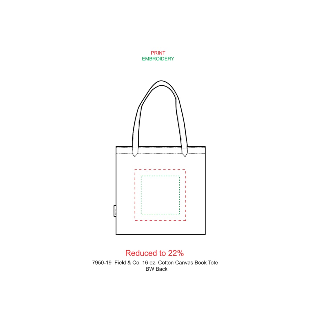 Field & Co. Field & Co. 16 oz. Cotton Canvas Book Tote - 7950-19 Gray