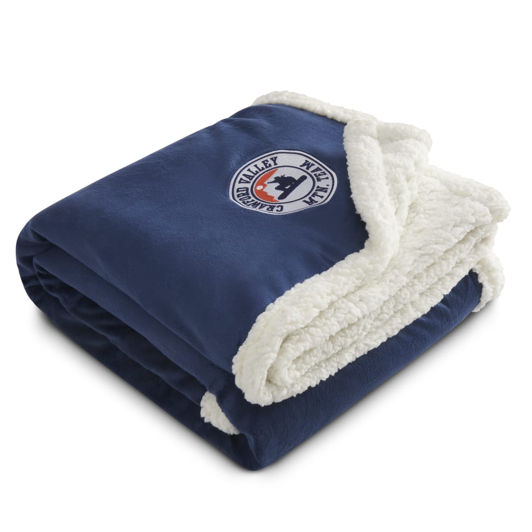 Field & Co. Field & Co.® Cambridge Oversized Sherpa Blanket - 7950-51 Blue