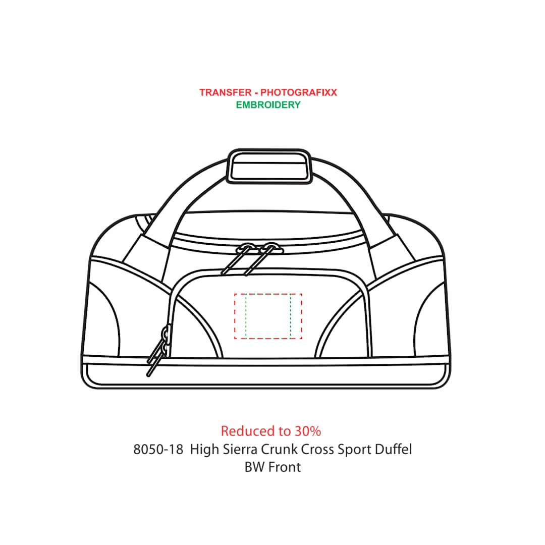 High Sierra High Sierra® 24" Crunk Cross Sport Duffel Bag - 8050-18 Gray