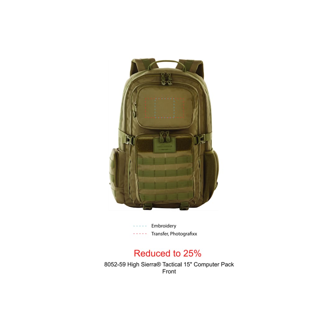 High Sierra High Sierra Tactical 15" Computer Pack - 8052-59 Green