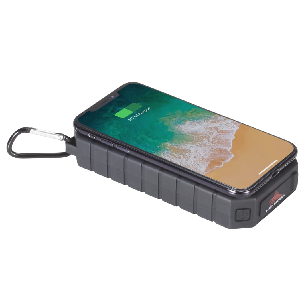 High Sierra High Sierra® IPX 5 Solar Fast Wireless Power Bank - 8053-09 Black
