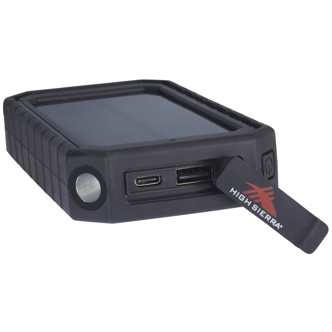 High Sierra High Sierra® IPX 5 Solar Fast Wireless Power Bank - 8053-09 Black