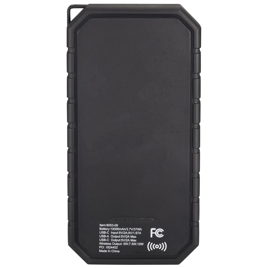 High Sierra High Sierra® IPX 5 Solar Fast Wireless Power Bank - 8053-09 Black