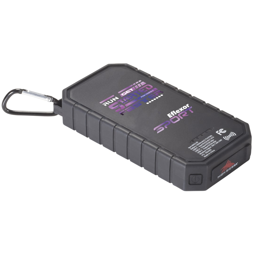 High Sierra High Sierra® IPX 5 Solar Fast Wireless Power Bank - 8053-09 Black