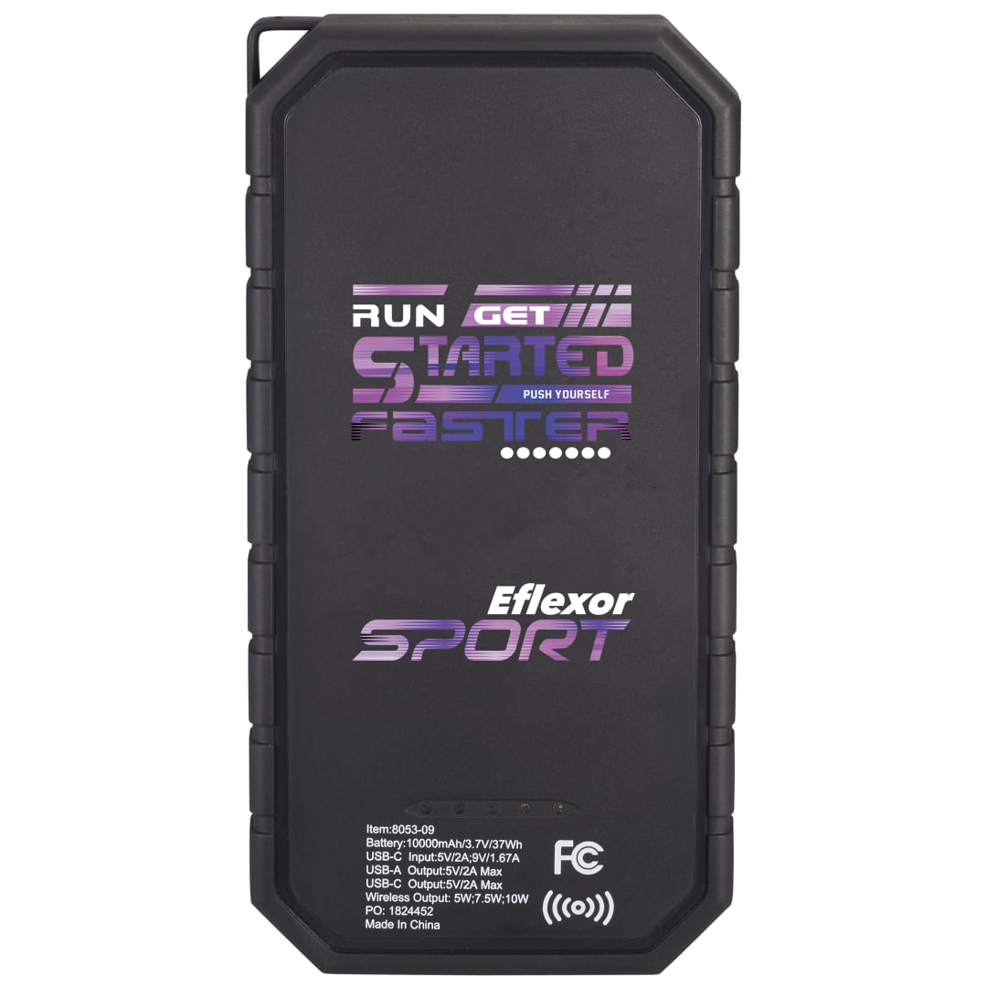 High Sierra High Sierra® IPX 5 Solar Fast Wireless Power Bank - 8053-09 Black