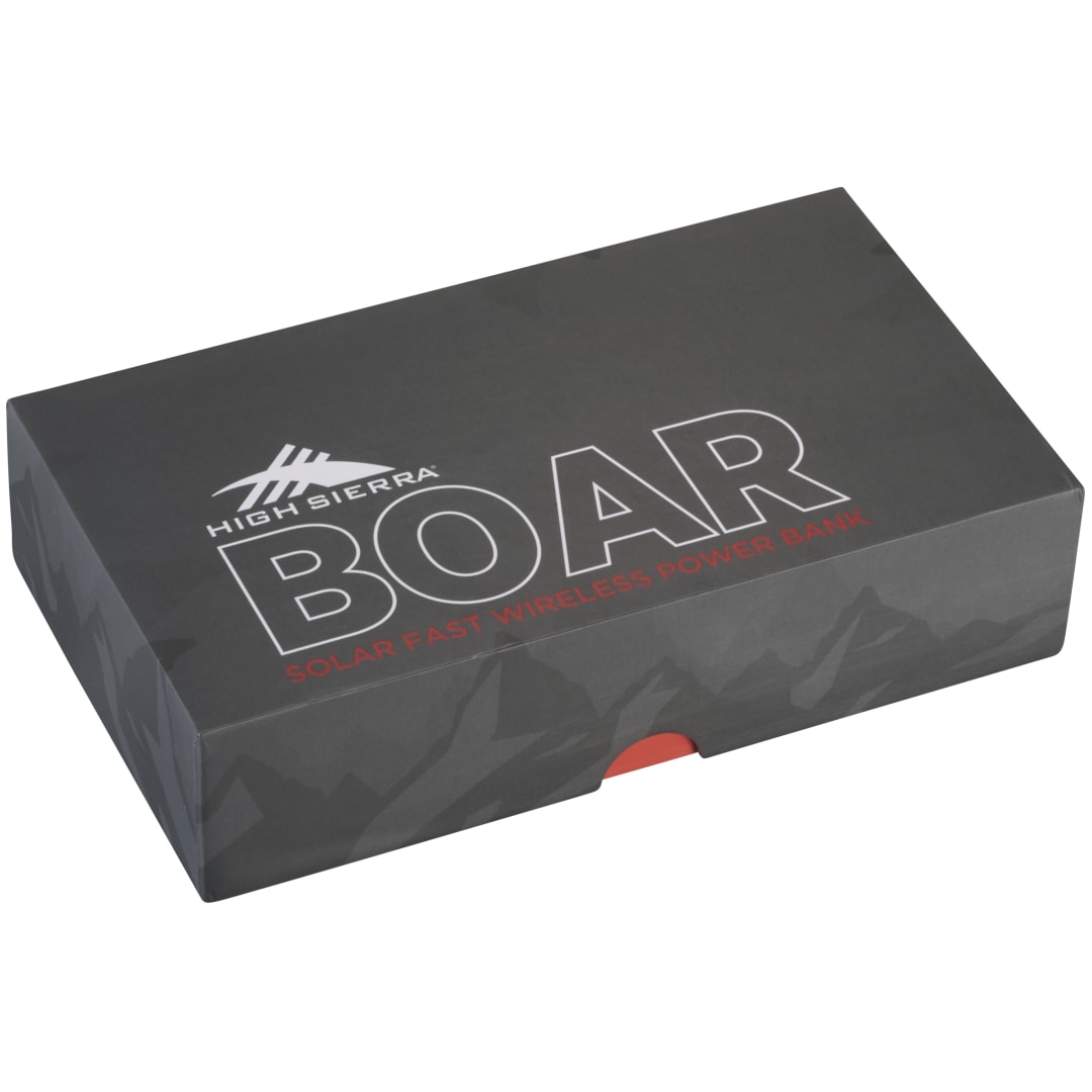 High Sierra High Sierra® IPX 5 Solar Fast Wireless Power Bank - 8053-09 Black