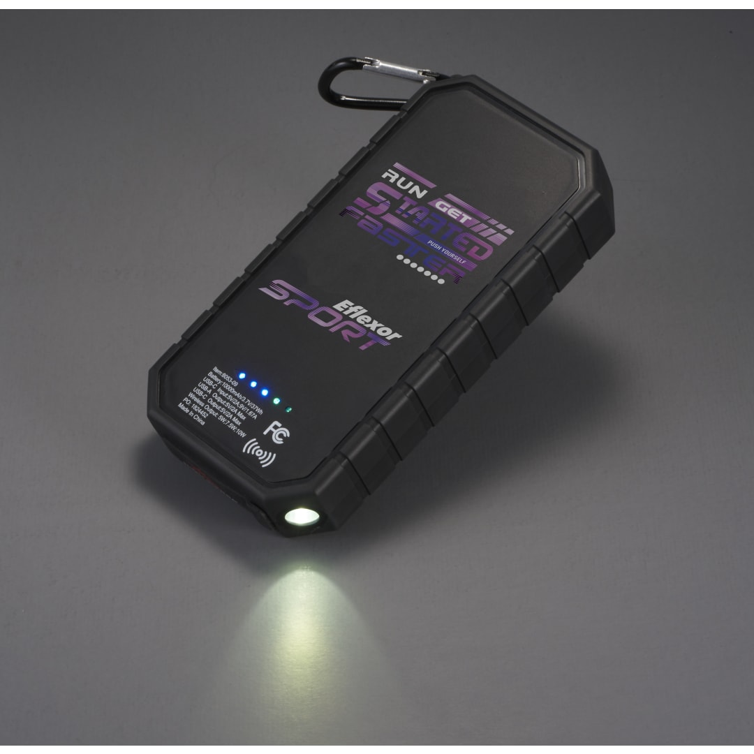 High Sierra High Sierra® IPX 5 Solar Fast Wireless Power Bank - 8053-09 Black