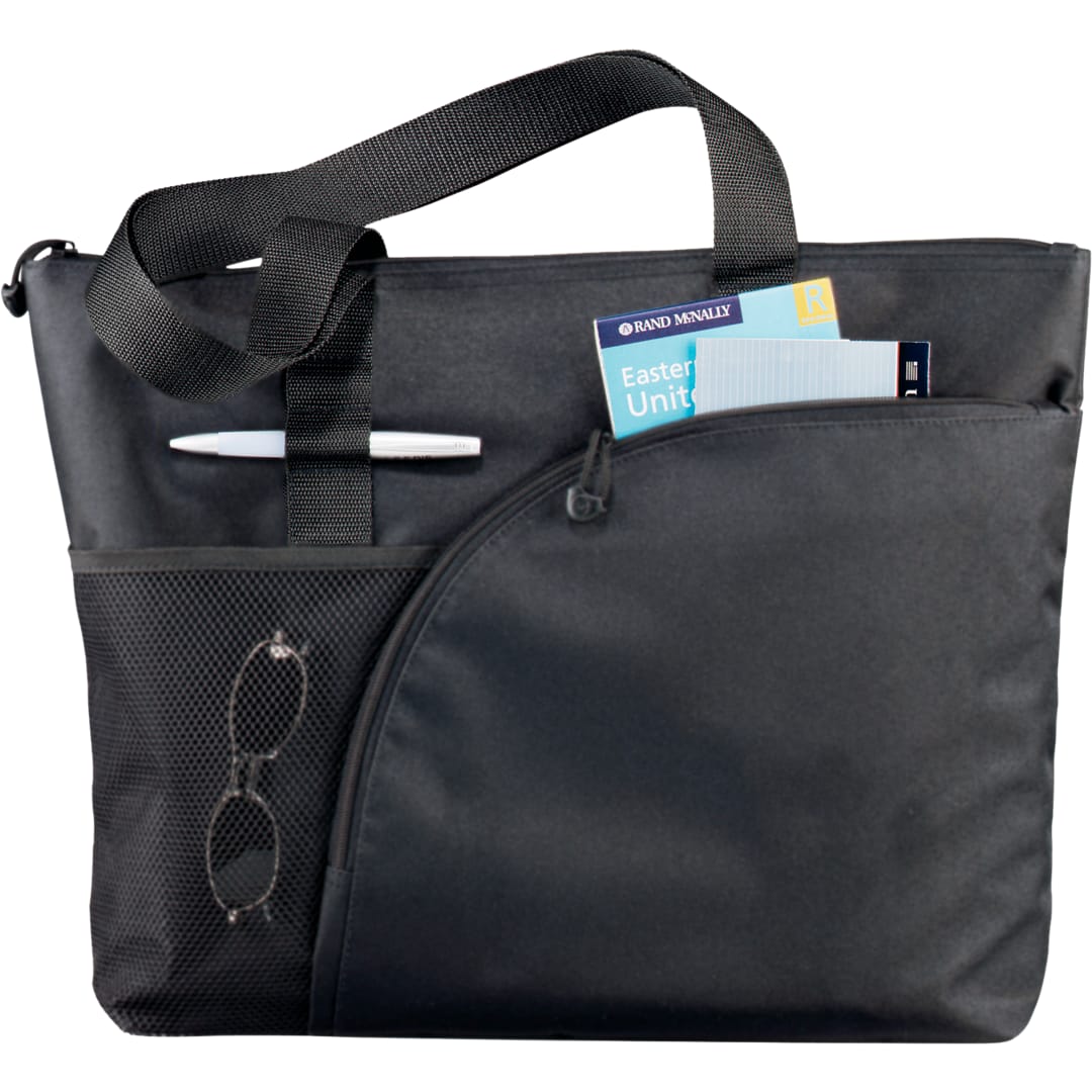 Excel Sport Zippered Utility Business Tote - 8100-39 Black