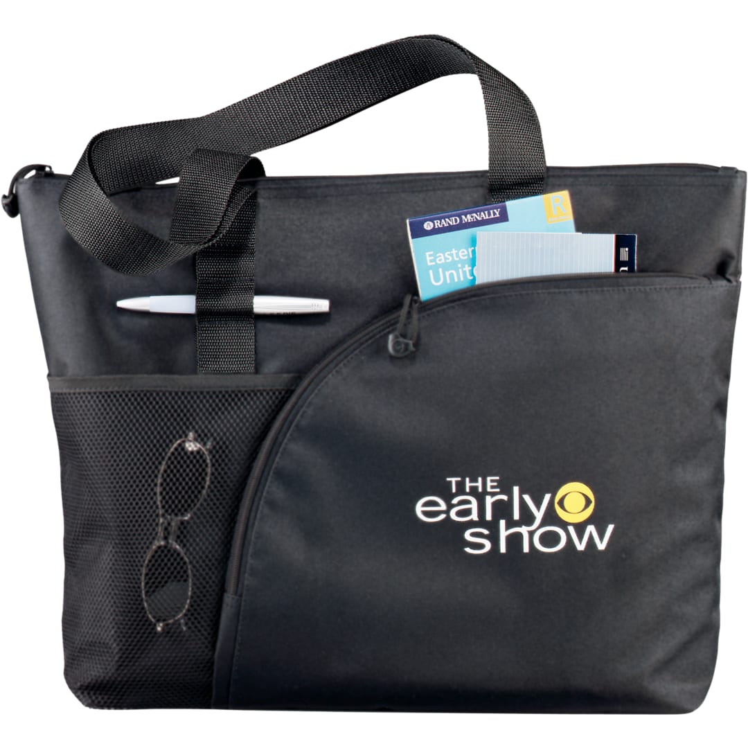 Excel Sport Zippered Utility Business Tote - 8100-39 Black