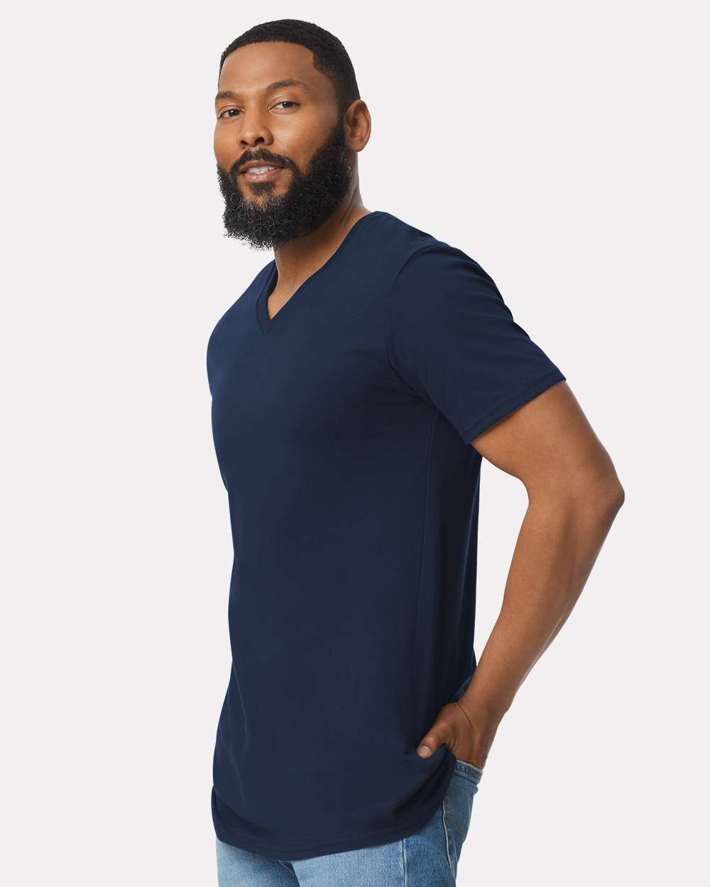 Gildan Unisex Softstyle® V-Neck T-Shirt - 64V00 Navy