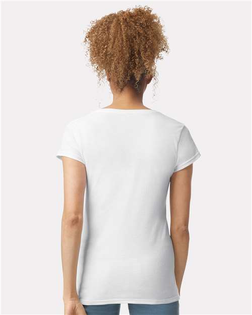 Gildan Women's Softstyle® V-Neck T-Shirt - 64V00L White