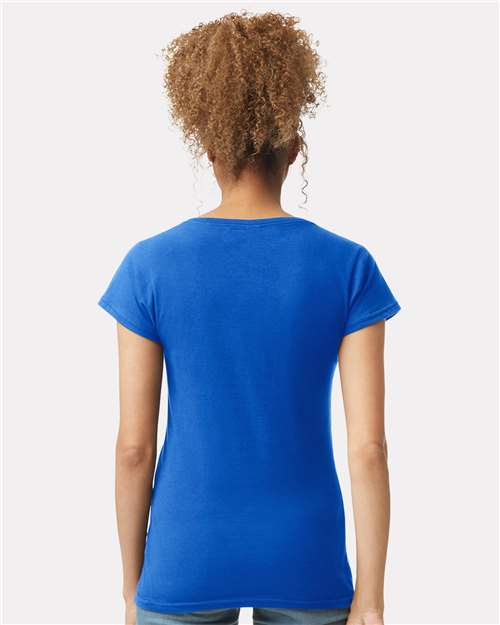 Gildan Women's Softstyle® V-Neck T-Shirt - 64V00L Royal