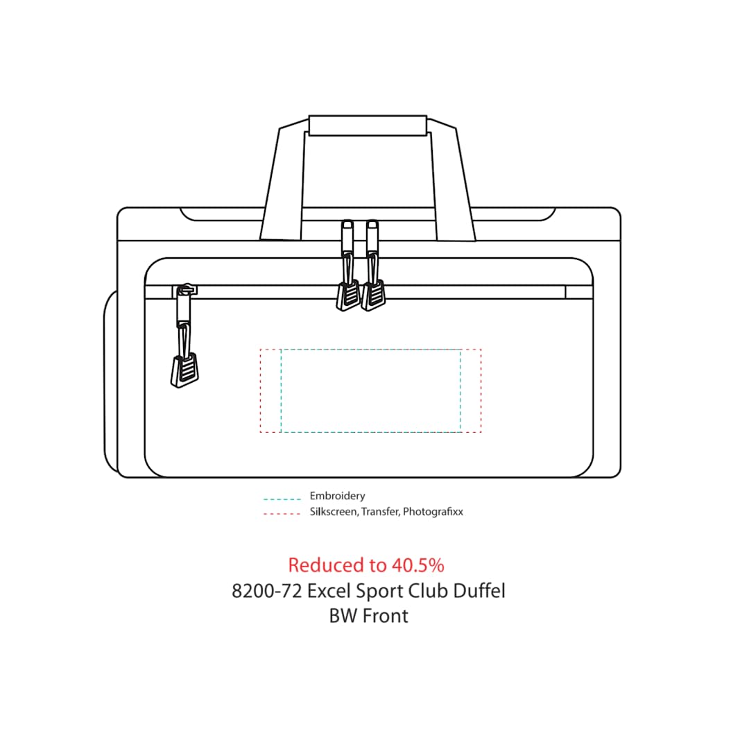 Excel Sport 18" Club Duffel Bag - 8200-72 Black