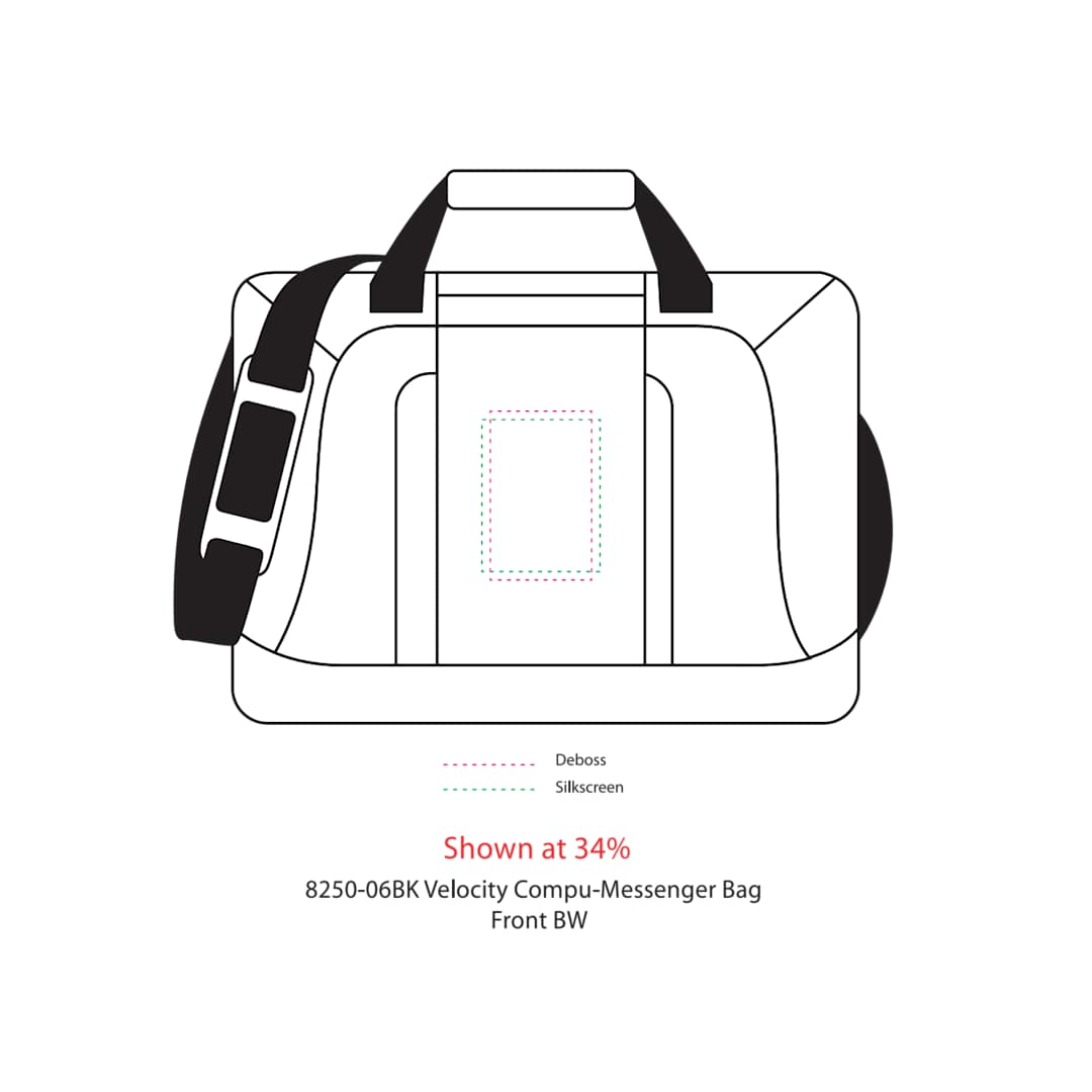 Velocity 17&quot; Computer Briefcase - 8250-06 Black