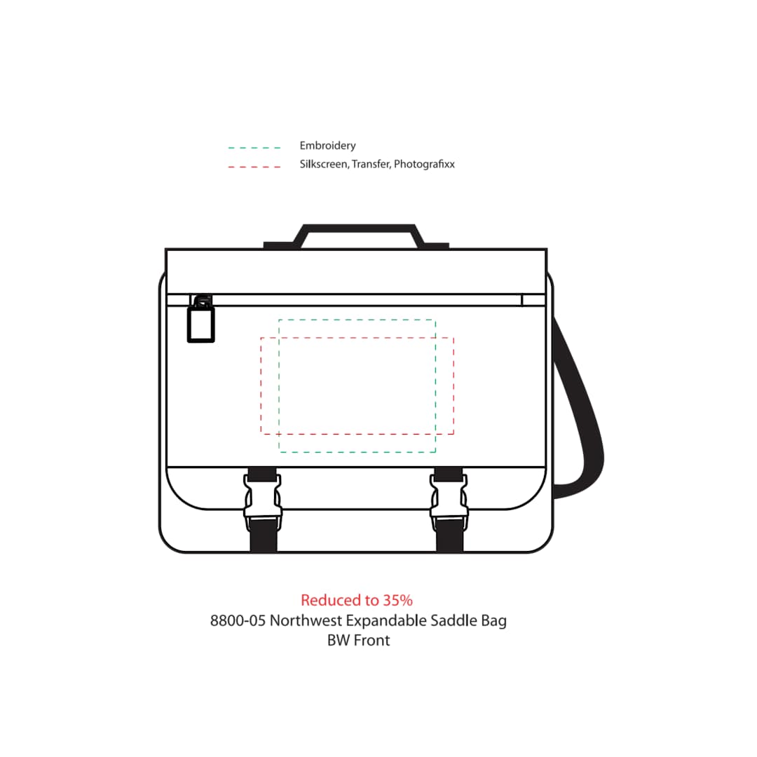 Northwest Expandable Messenger Bag - 8800-05 Black