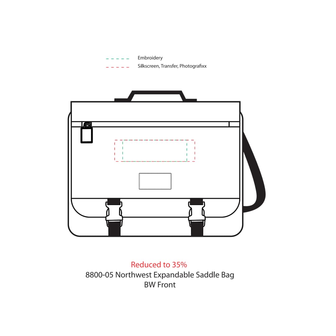 Northwest Expandable Messenger Bag - 8800-05 Black