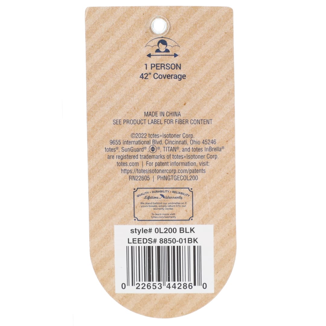 totes 42" totes® 3 Section Auto Open Umbrella - 8850-01 Blue