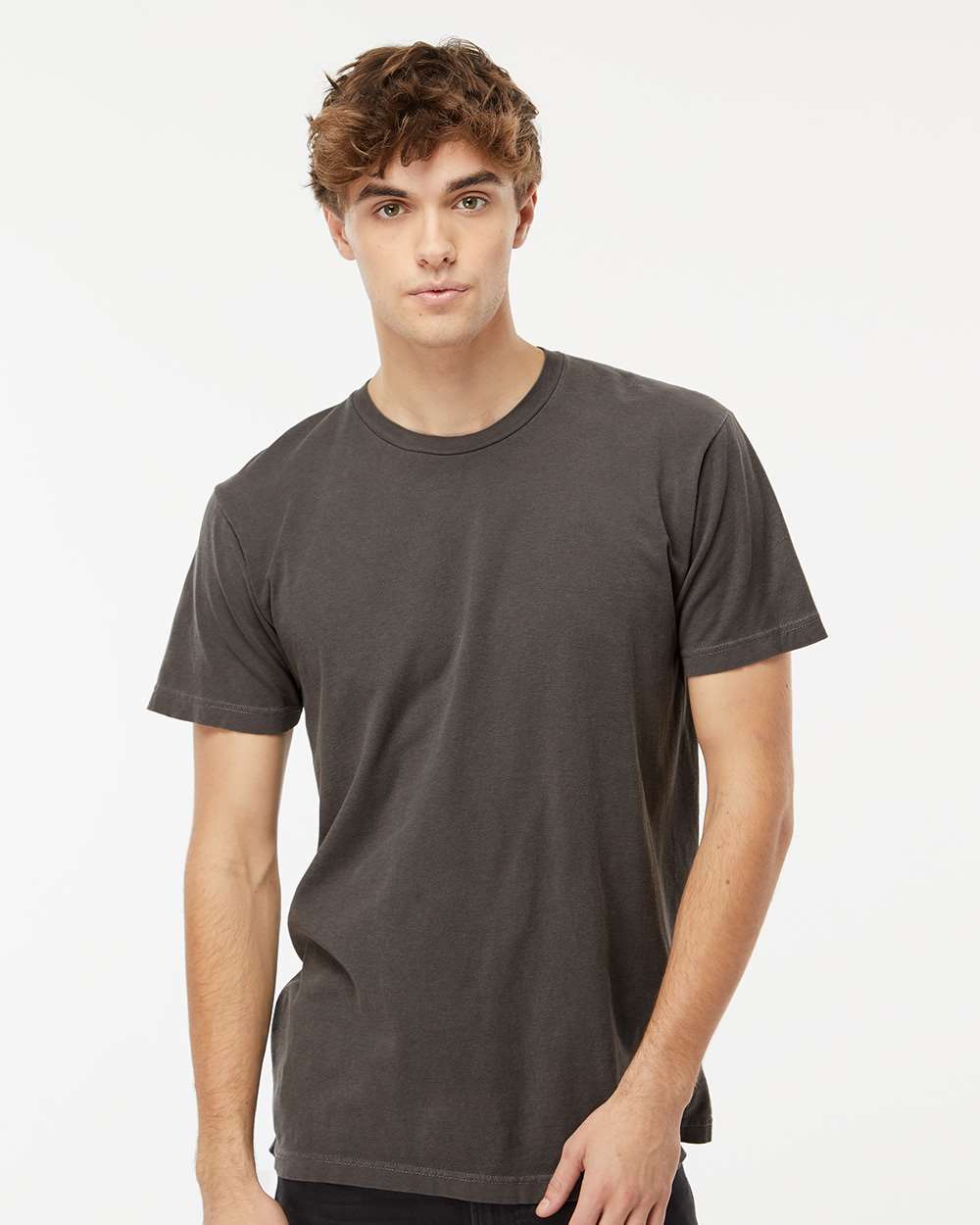 M&O Unisex Vintage Garment-Dyed T-Shirt - 6500M - 6500MM Charcoal