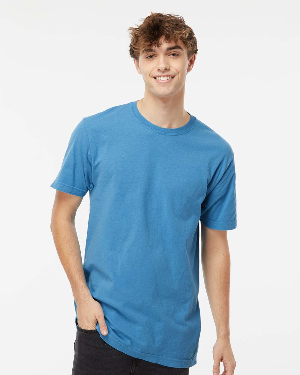 M&O Unisex Vintage Garment-Dyed T-Shirt - 6500M - 6500MM Royal Caribe