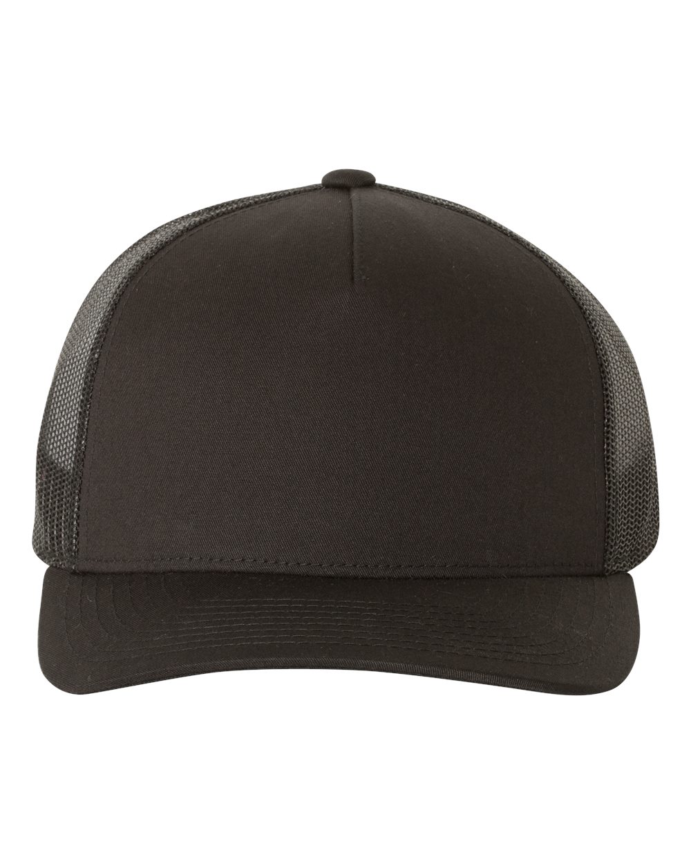 YP Classics Five-Panel Retro Trucker Cap - 6506 - 6506S Black