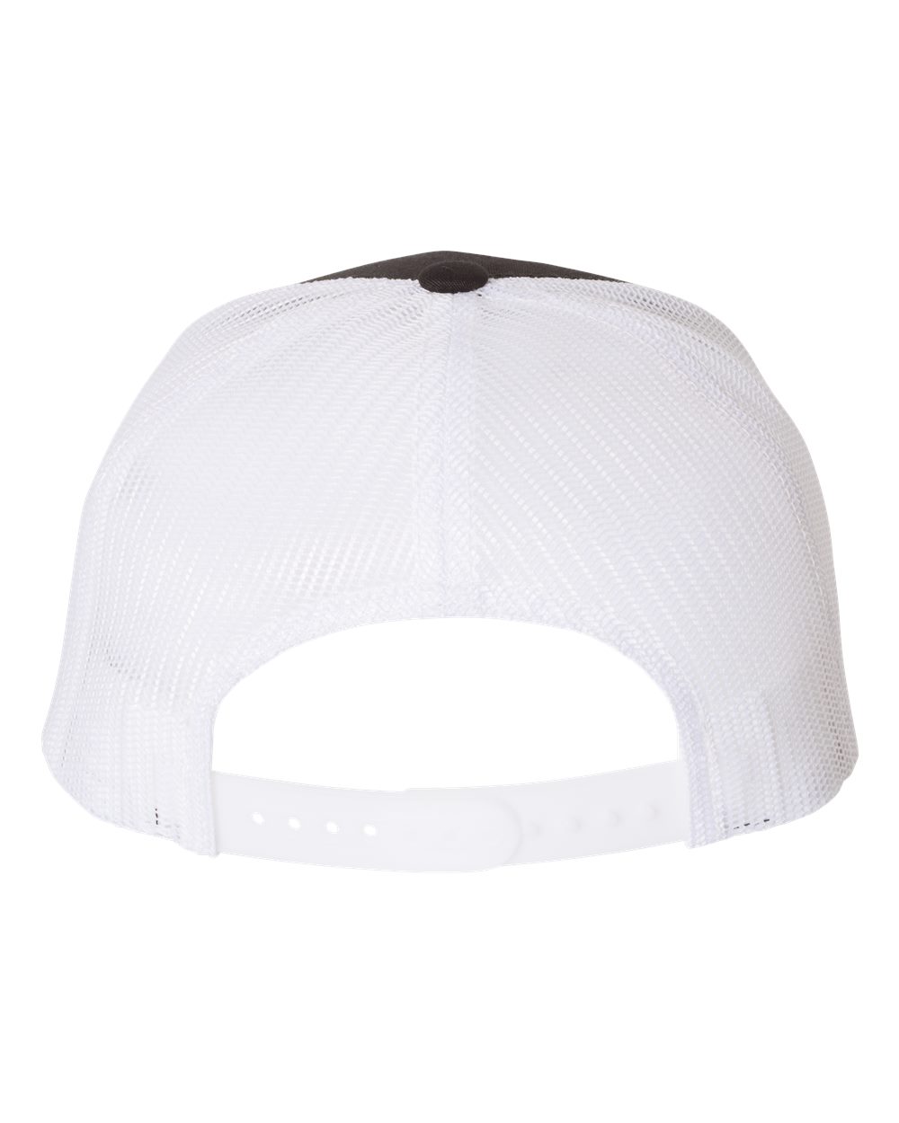 YP Classics Five-Panel Retro Trucker Cap - 6506 - 6506S Black- White