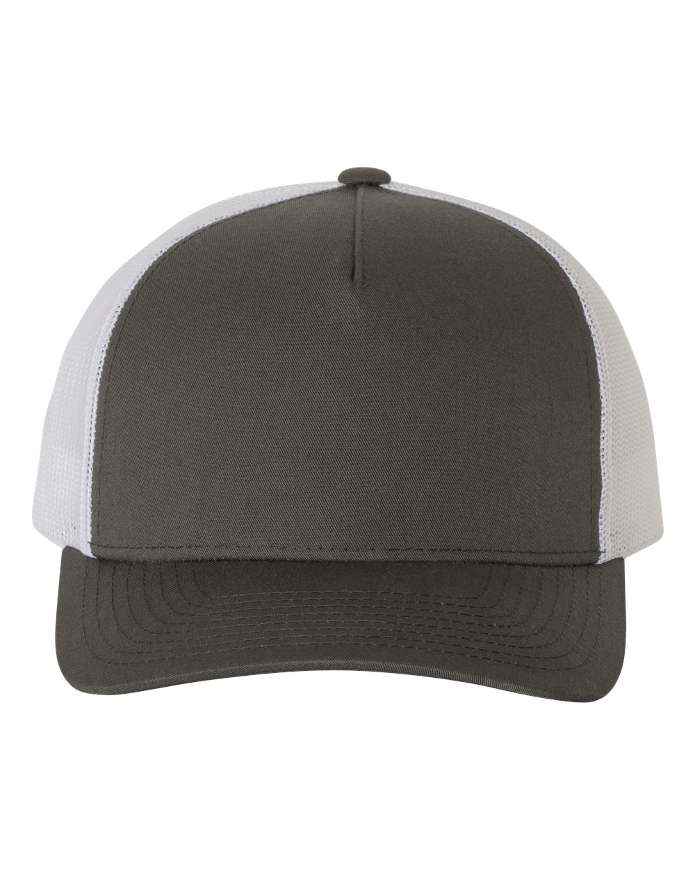 YP Classics Five-Panel Retro Trucker Cap - 6506 - 6506S Charcoal- White