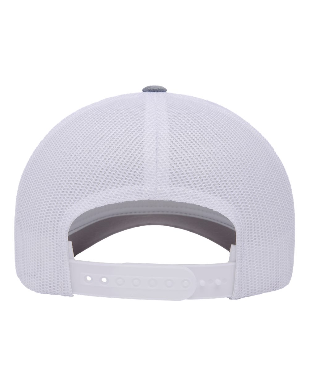 YP Classics Five-Panel Retro Trucker Cap - 6506 - 6506S Heather- White