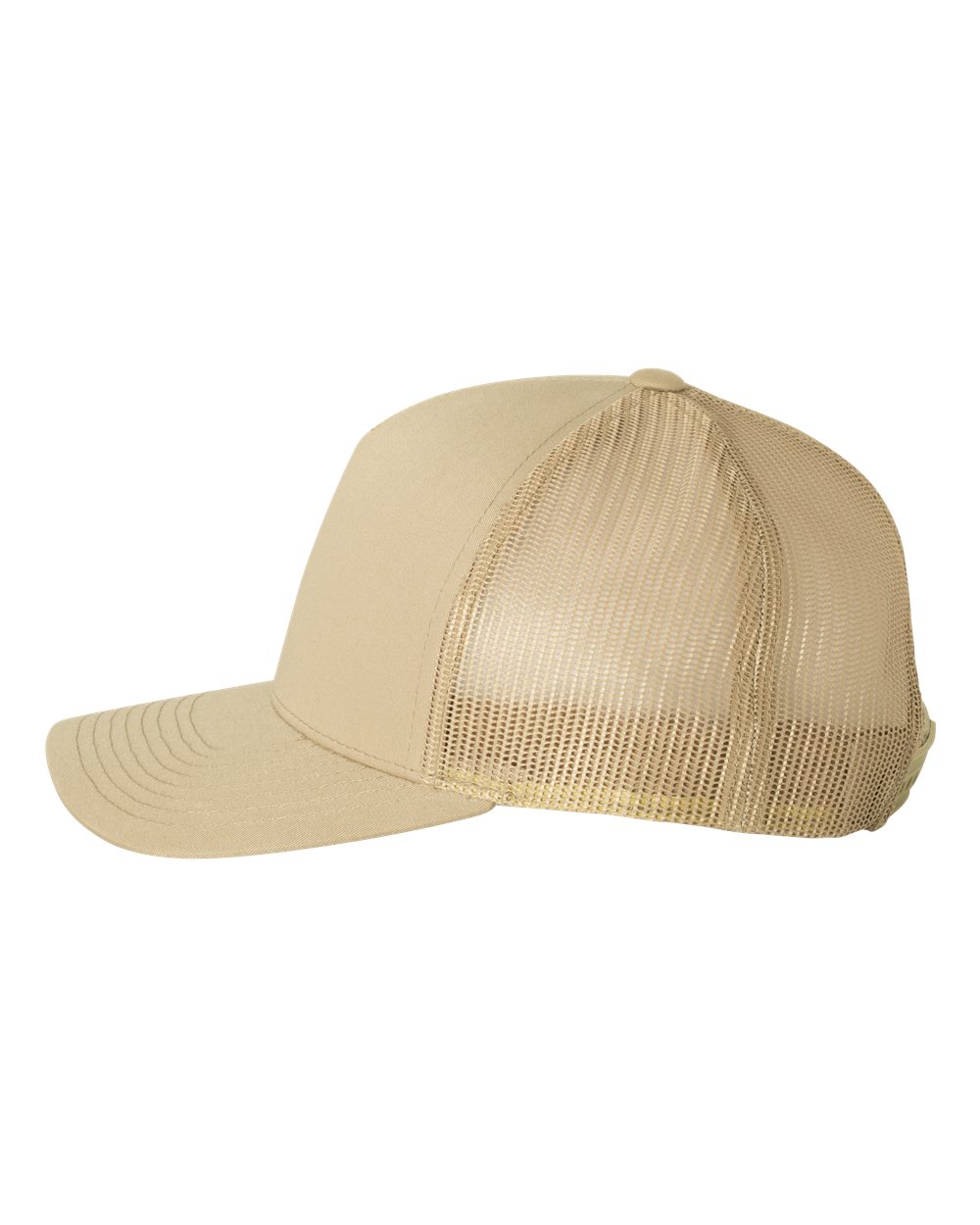 YP Classics Five-Panel Retro Trucker Cap - 6506 - 6506S Khaki