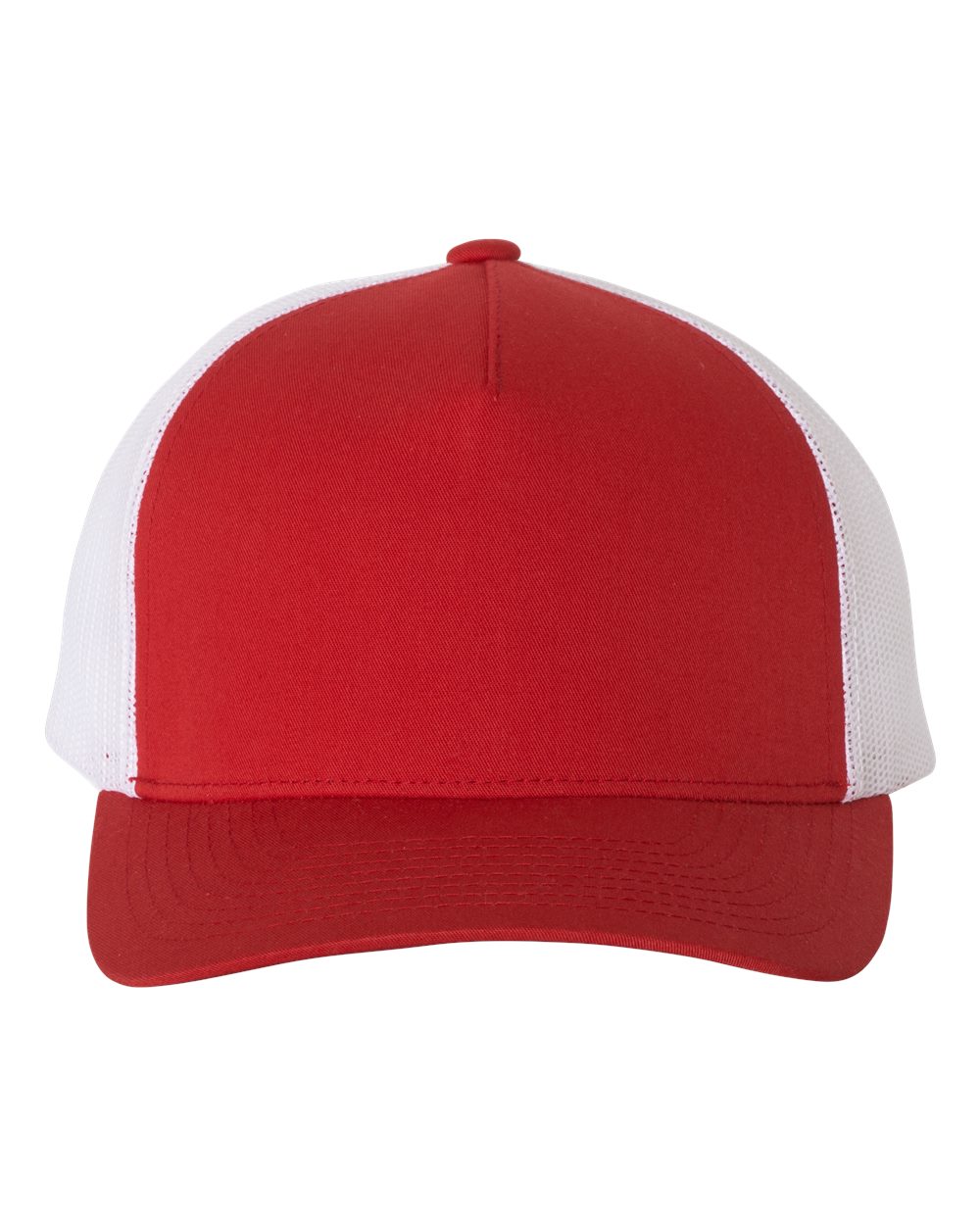 YP Classics Five-Panel Retro Trucker Cap - 6506 - 6506S Red- White