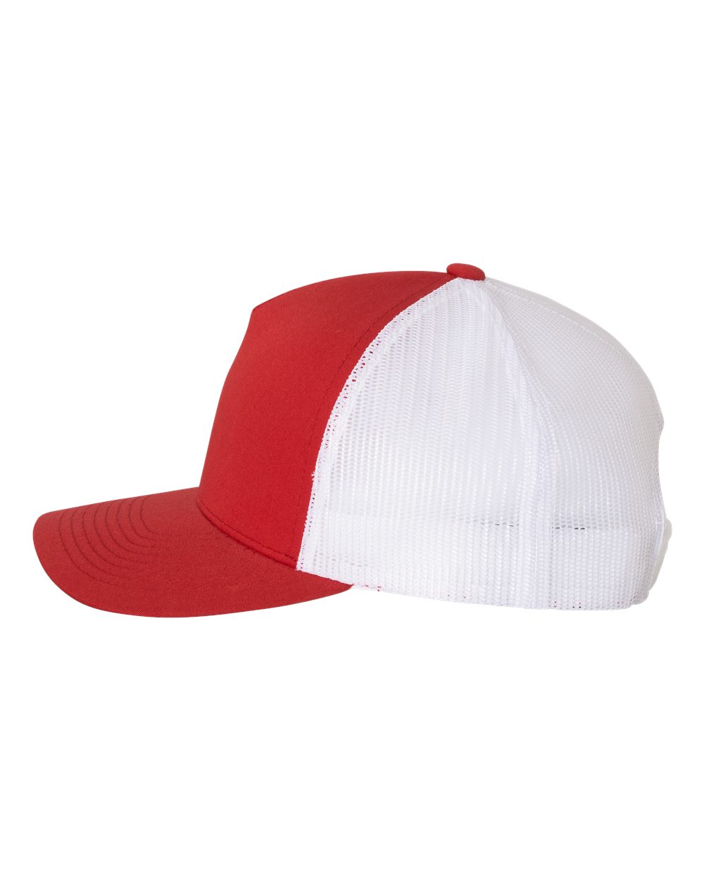 YP Classics Five-Panel Retro Trucker Cap - 6506 - 6506S Red- White