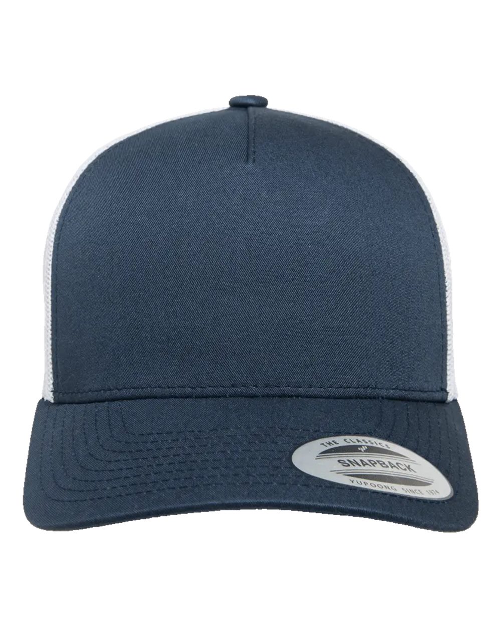 YP Classics Five-Panel Retro Trucker Cap - 6506 - 6506S Navy- White
