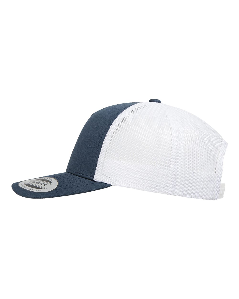 YP Classics Five-Panel Retro Trucker Cap - 6506 - 6506S Navy- White