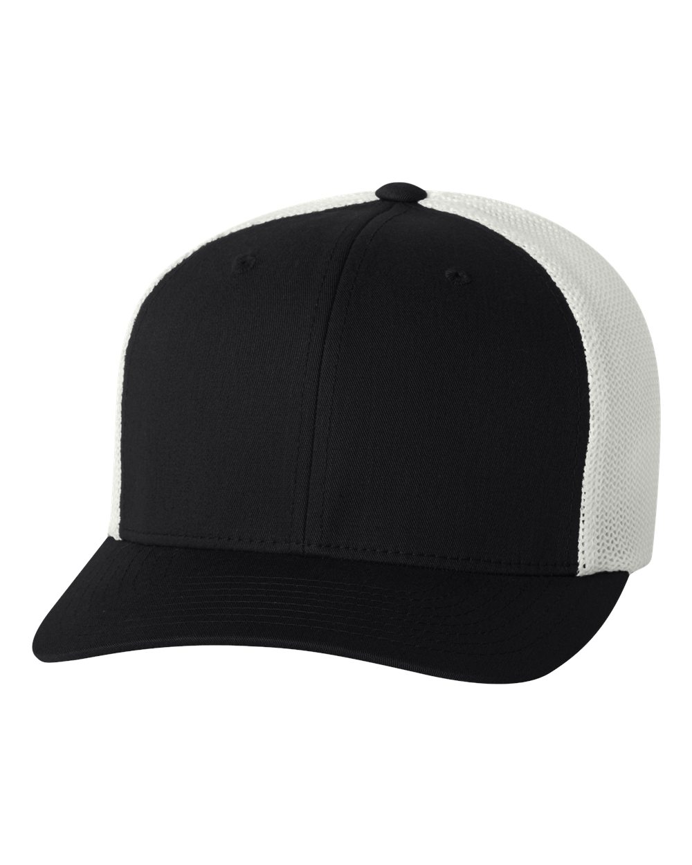 Flexfit Trucker Cap - 6511 Black- White