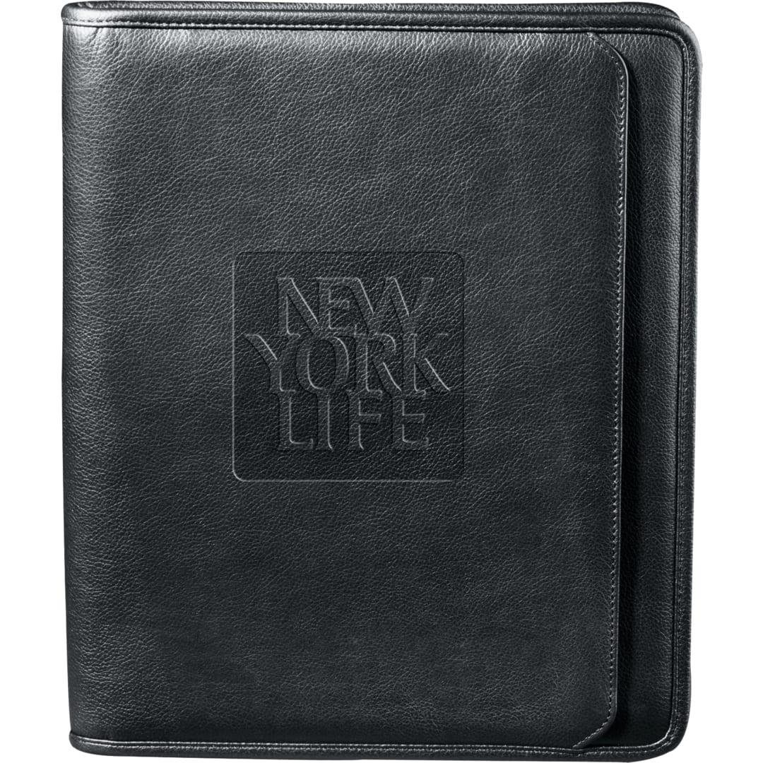 FSC® Mix Manhattan Zippered Padfolio - 9200-10 Black