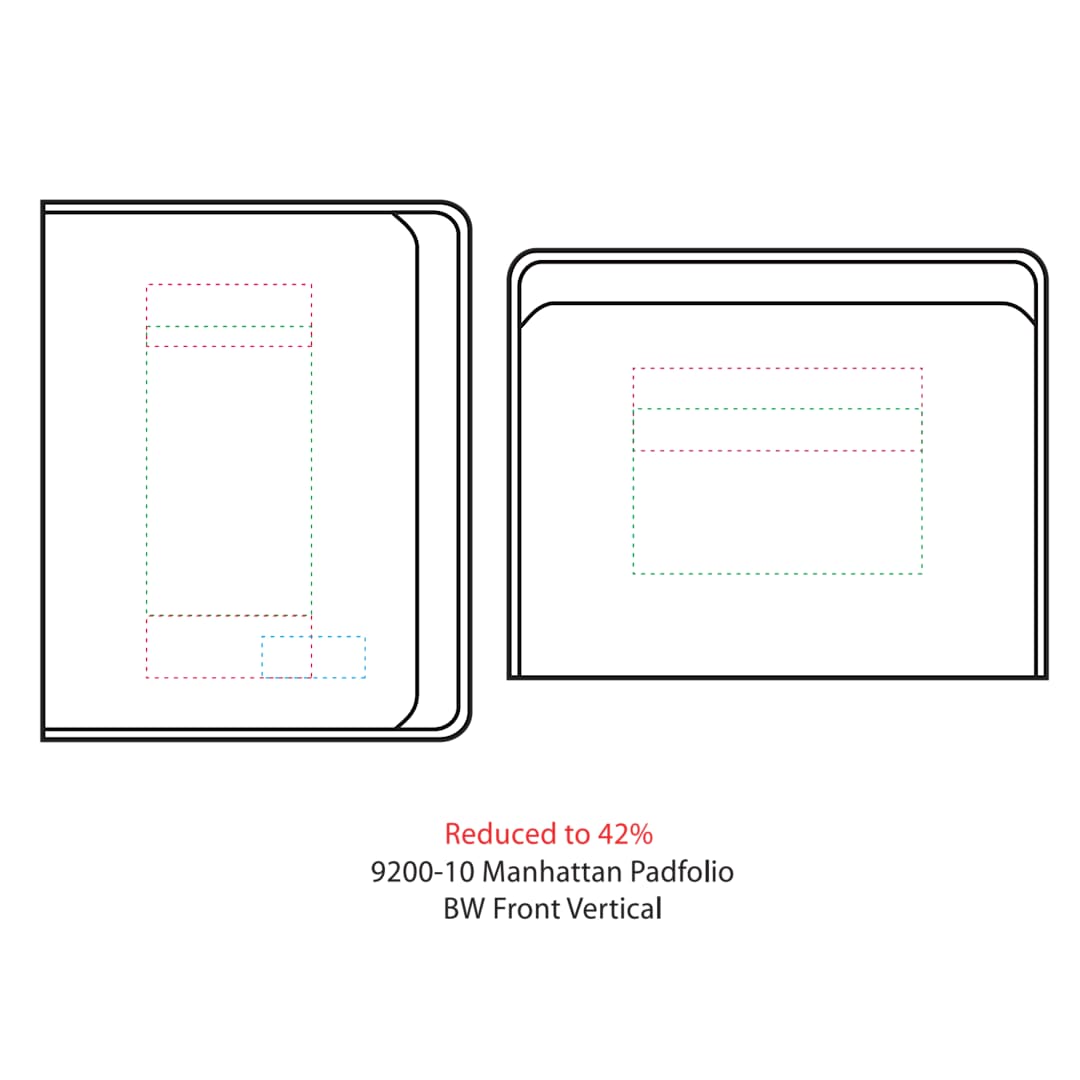 FSC® Mix Manhattan Zippered Padfolio - 9200-10 Black