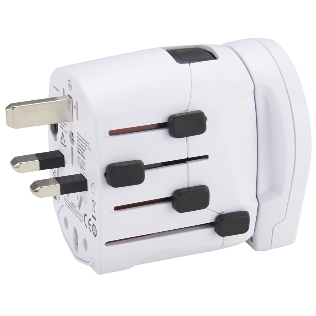 Skross SKROSS World Travel Adapter PRO World &amp; USB - 9444-03 White